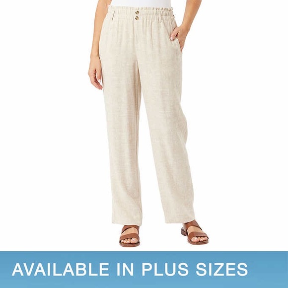 NWOT Briggs Ladies' Linen Blend Pant - Picture 1 of 4